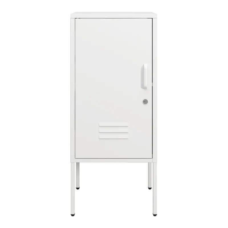 Lot de 2 Table de chevet acier 82 x 35 x 35 cm blanc 03_0008691