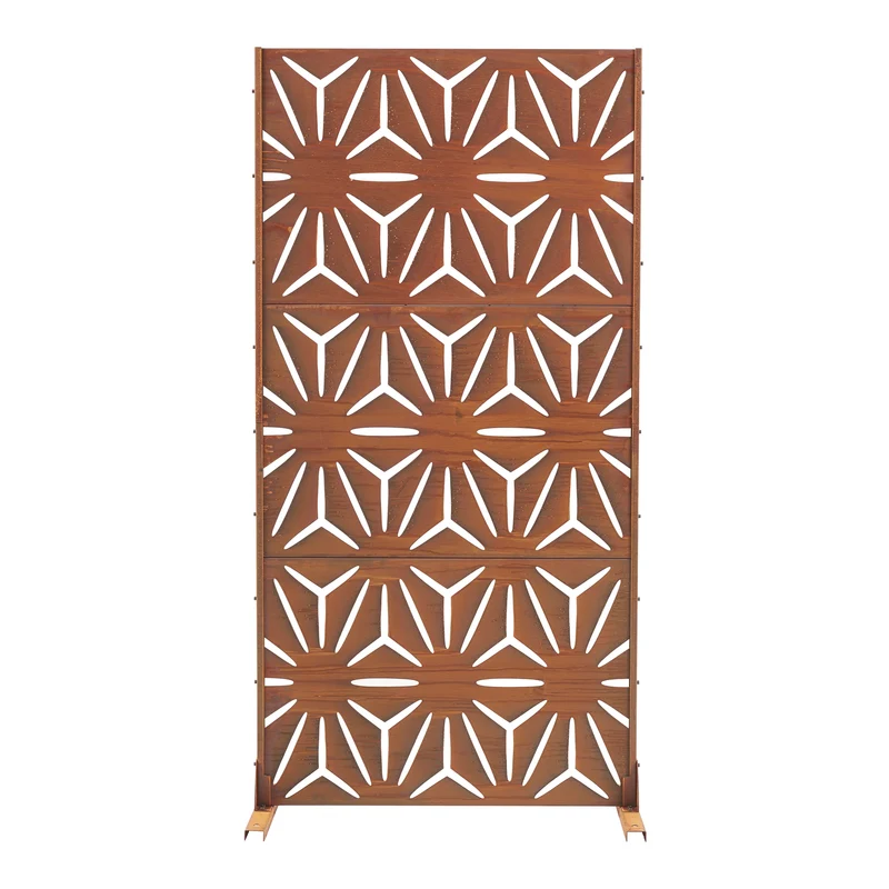 Paravent acier corten 180 x 90 x 40 cm rouille 03_0010229