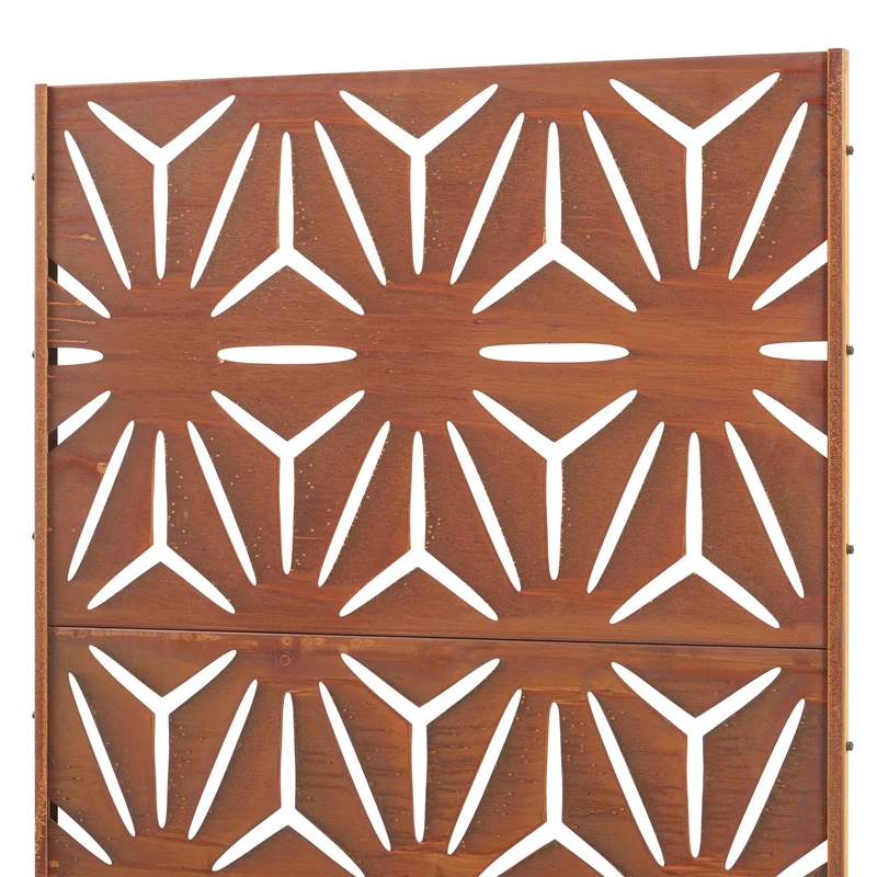 Paravent acier corten 180 x 90 x 40 cm rouille 03_0010229
