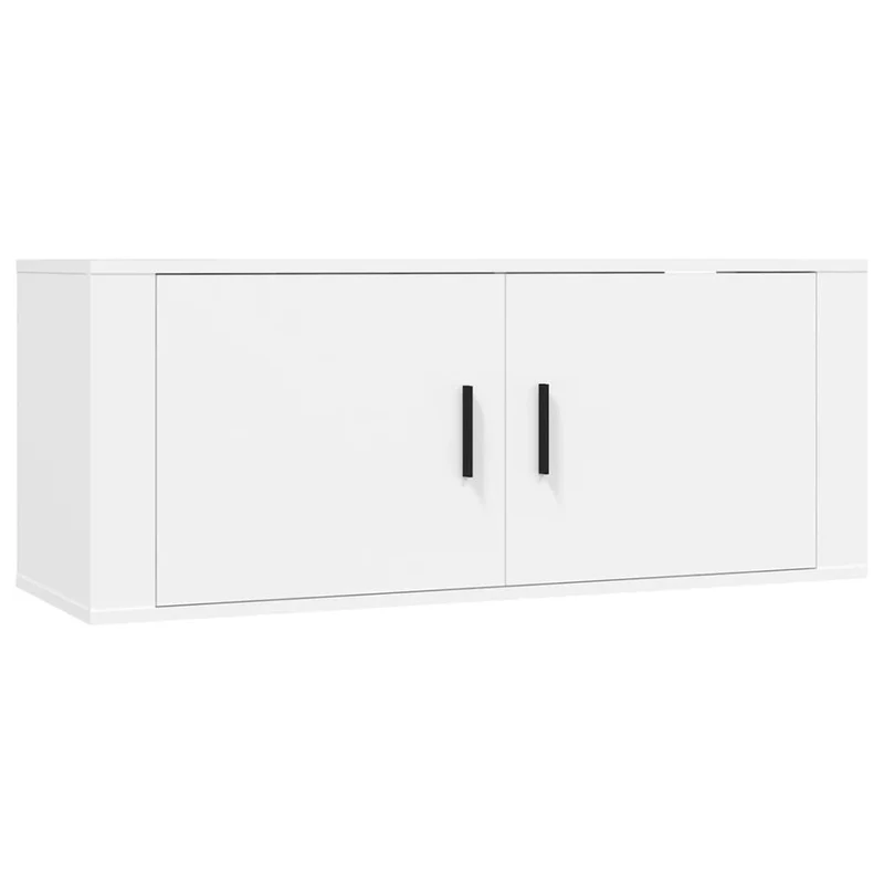 Ensemble de meubles armoire buffet TV télévision salon chambre séjour 7 pièces bois d'ingénierie blanc 02_0025150