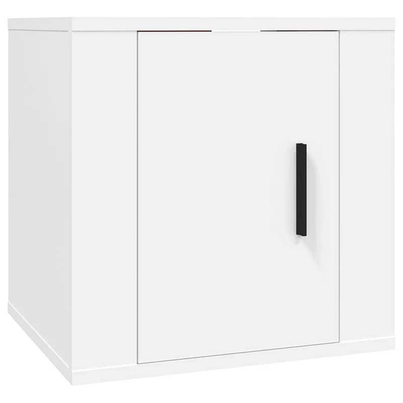 Ensemble de meubles armoire buffet TV télévision salon chambre séjour 8 pièces bois d'ingénierie blanc 02_0025232