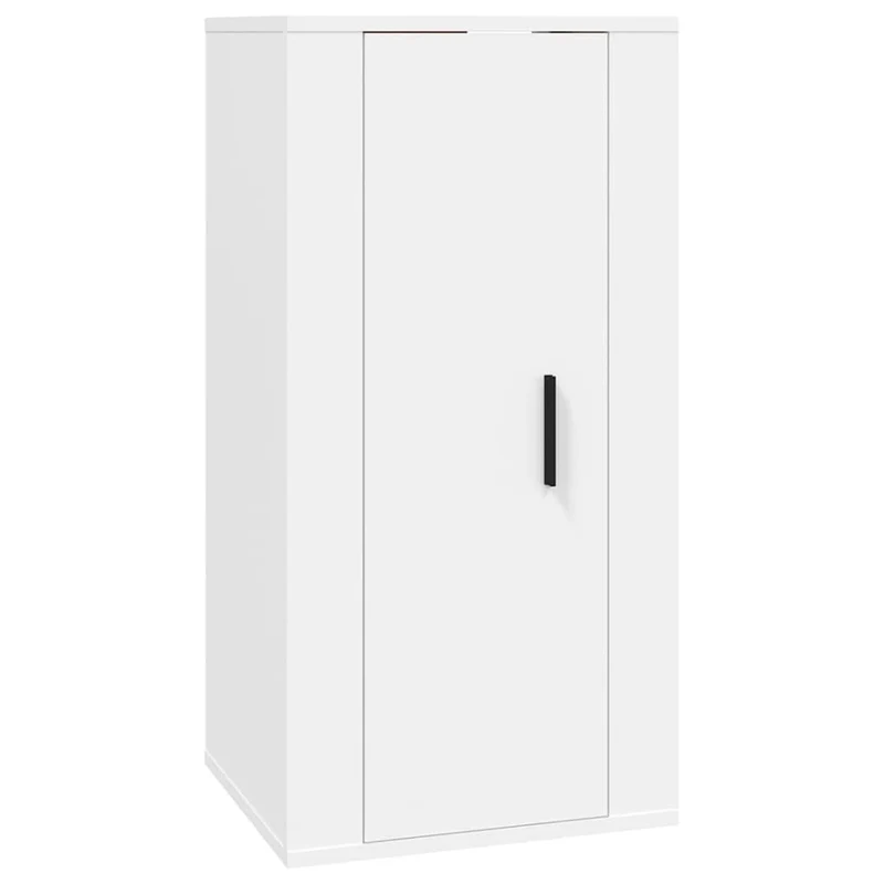 Ensemble de meubles armoire buffet TV télévision salon chambre séjour 4 pièces bois d'ingénierie blanc 02_0024650