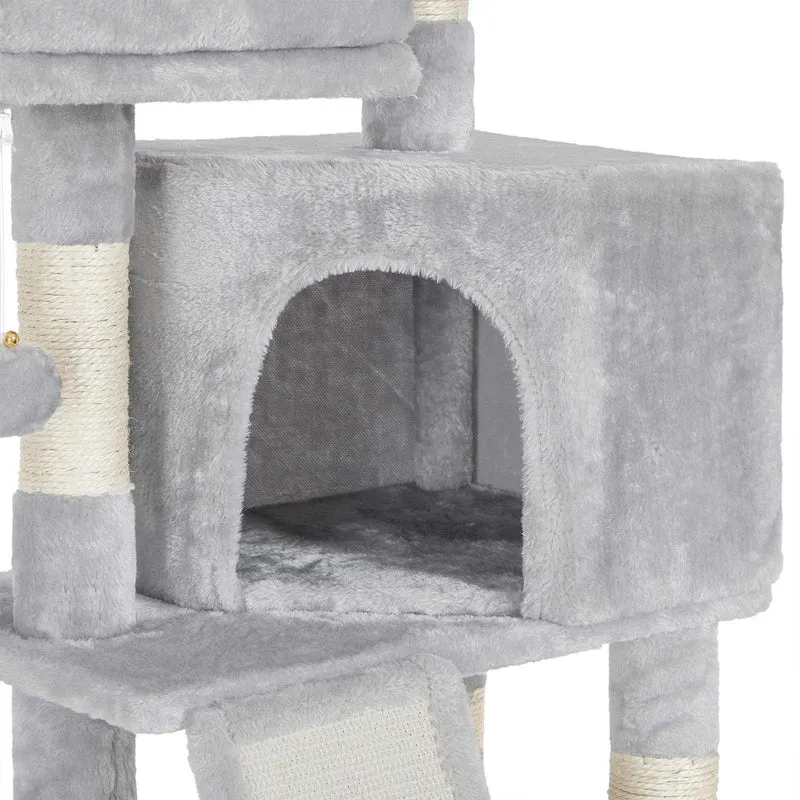 Arbre à chat tour poteaux à gratter 115 cm gris clair 12_0001145