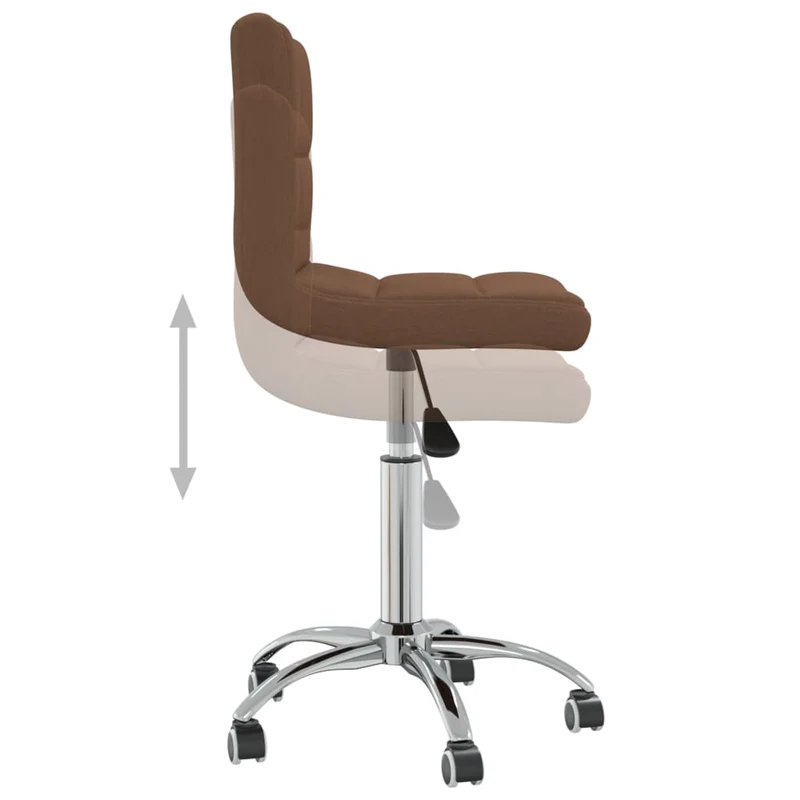 Chaise fauteuil siège pivotante de bureau informatique étude tissu brun 02_0024146