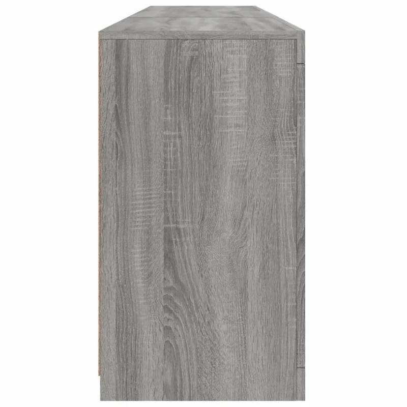 Buffet bahut commode armoire meuble de rangement organisateur cuisine salle de séjour salon avec lumières LED sonoma 181,5 x 37 x 67 cm gris 02_0030063