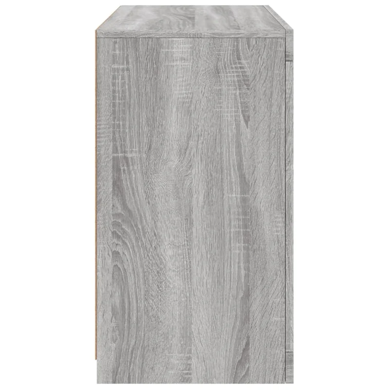 Buffet bahut commode armoire meuble de rangement organisateur cuisine salle de séjour salon avec lumières LED sonoma 60,5 x 37 x 67 cm gris 02_0030079