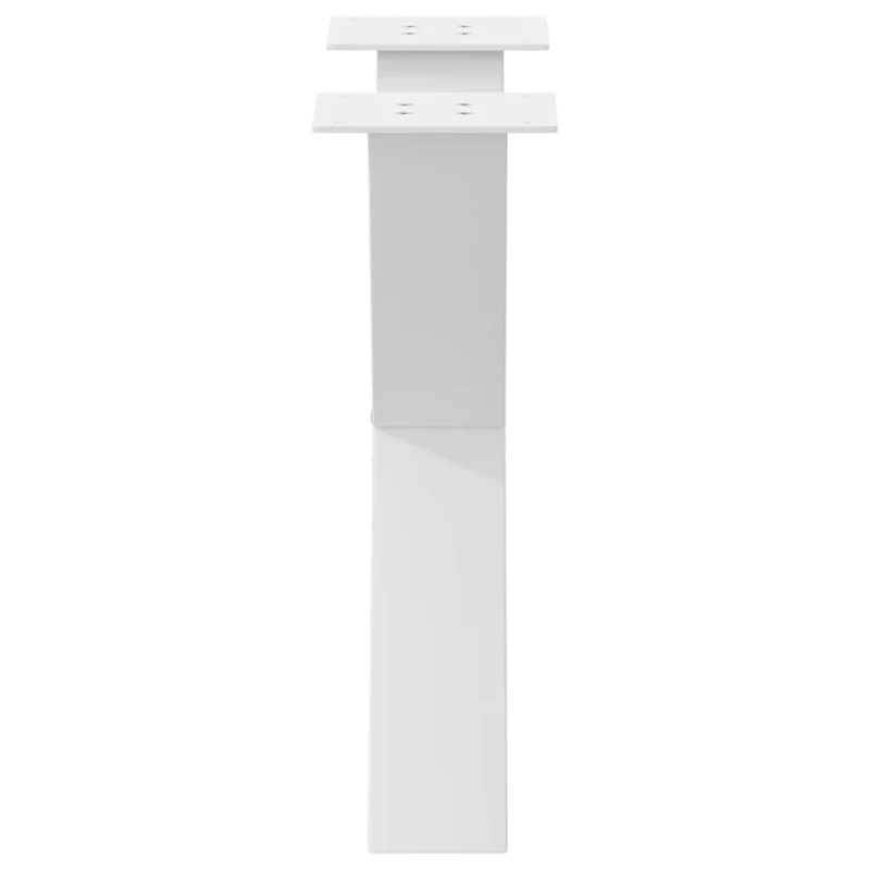 Lot de 2 pieds de table basse en forme de X 60 x 42 cm design moderne finition épurée en acier blanc 02_0057233