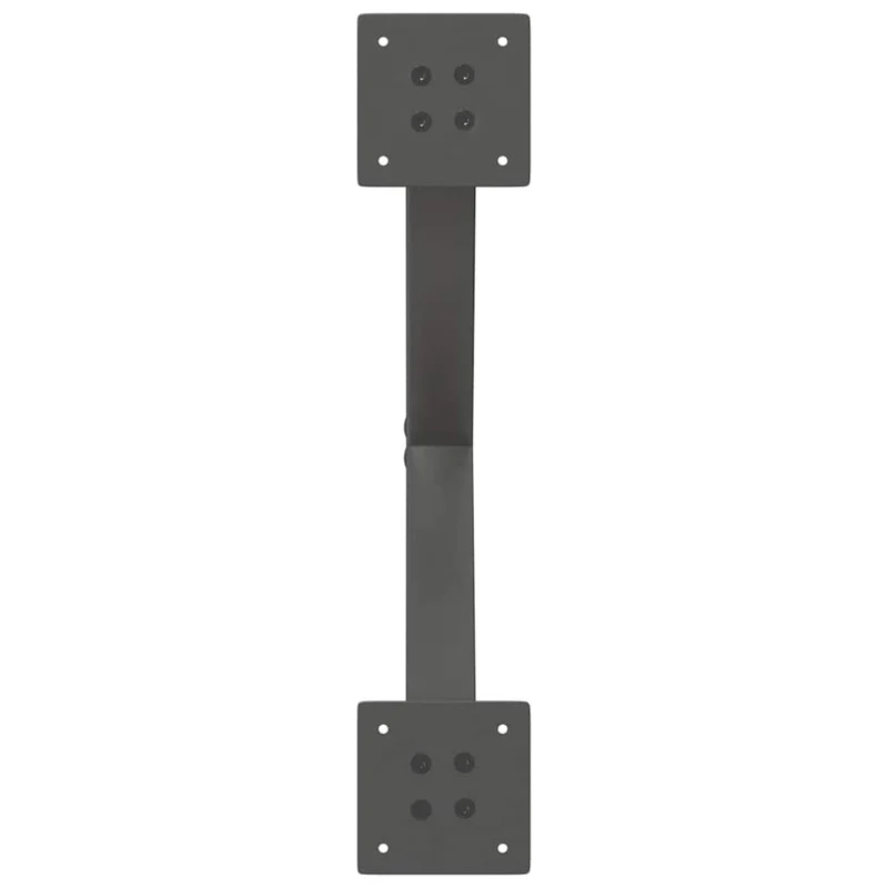 Lot de 2 pieds de table à manger en X 57 x 72 cm robustes et réglables style moderne en acier anthracite 02_0057187