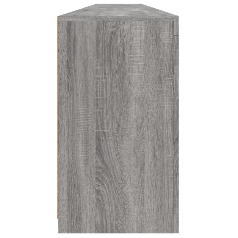 Buffet bahut commode armoire meuble de rangement organisateur cuisine salle de séjour salon avec lumières LED sonoma 283 x 37 x 67 cm gris 02_0030071