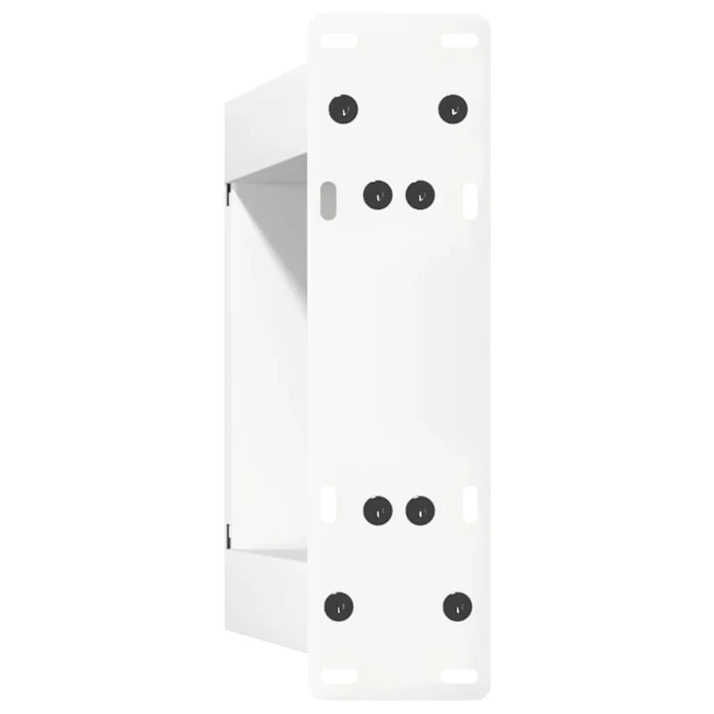 Lot de 2 pieds de table basse en U inclinés 30 x 30 cm stable moderne en acier blanc 02_0057022