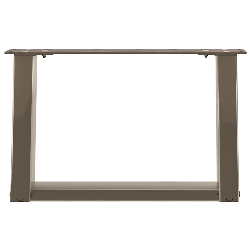 Pieds de table basse en U réglables 40 x 30 cm robustes style moderne en acier naturel 02_0057028