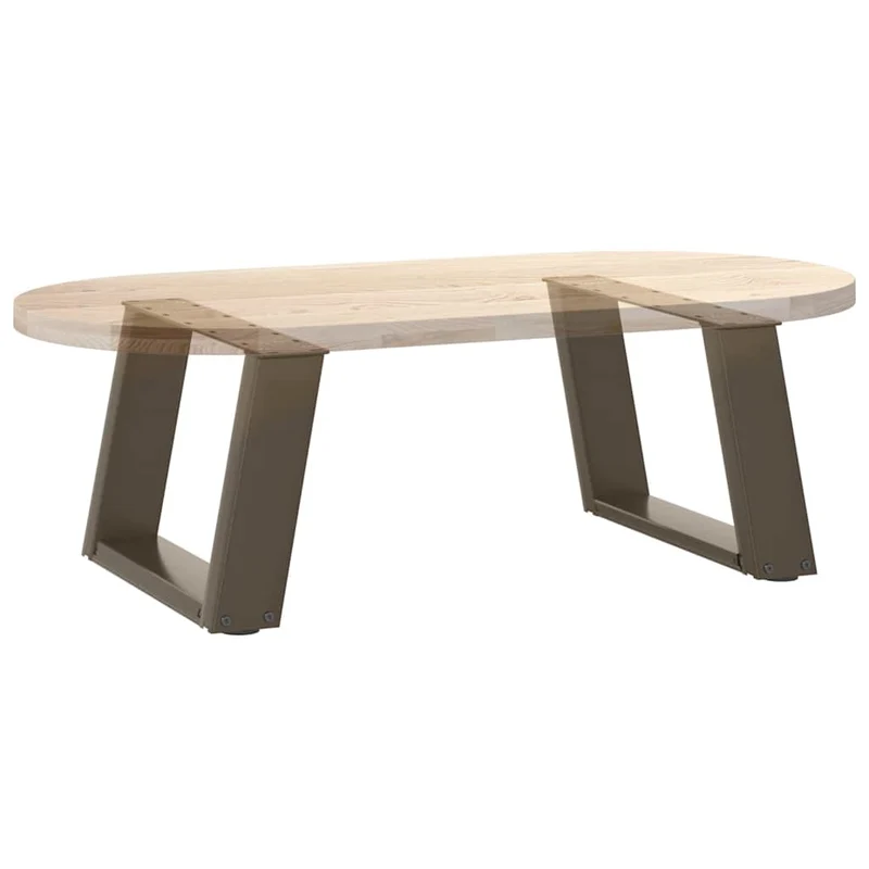 Pieds de table basse en U réglables 40 x 30 cm robustes style moderne en acier naturel 02_0057028