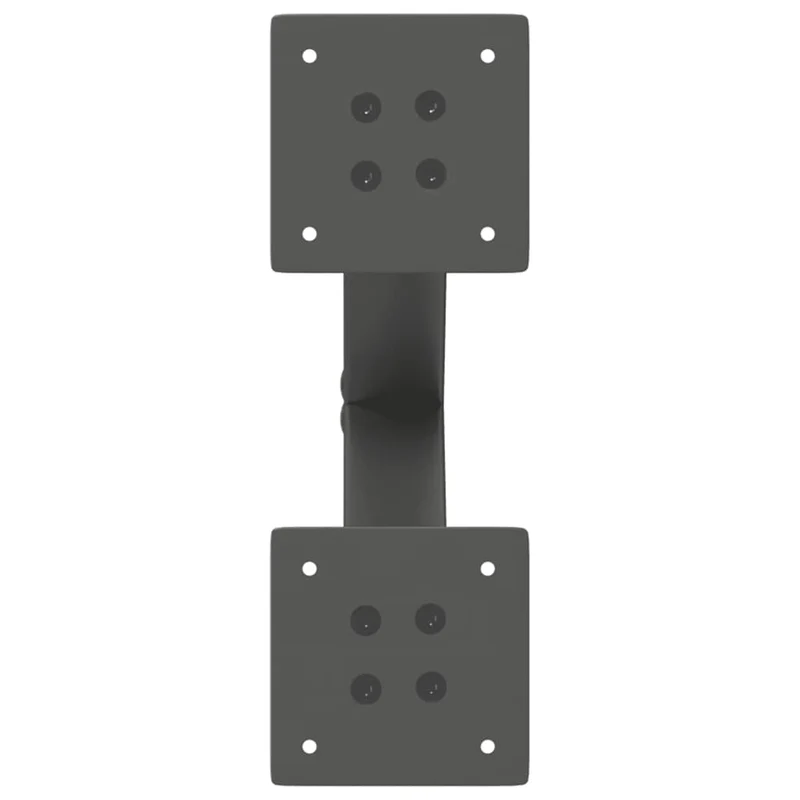 Lot de 2 pieds de table basse en forme de X 30 x 30 cm avec niveleurs réglables design moderne en acier anthracite 02_0057146