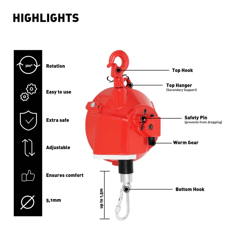 Équilibreur de charge - 22 - 30 kg - 1,5 m outils atelier 14_0006790