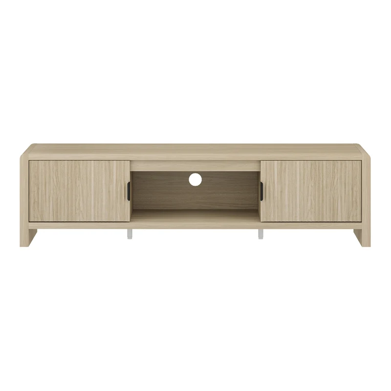 Meuble TV support télévision salon étagère 150 x 40 x 40 cm effet chêne 03_0010081