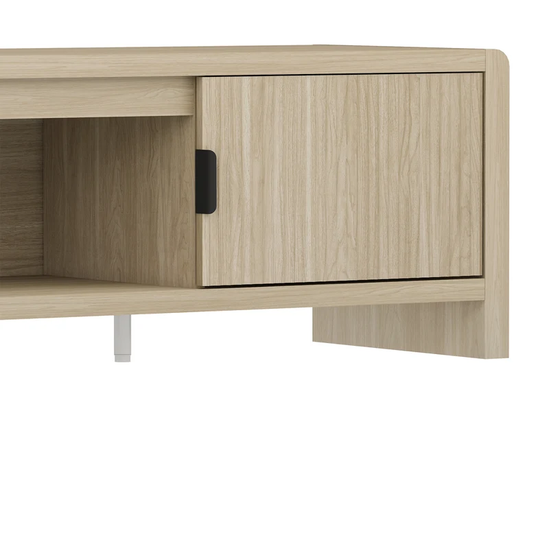 Meuble TV support télévision salon étagère 150 x 40 x 40 cm effet chêne 03_0010081