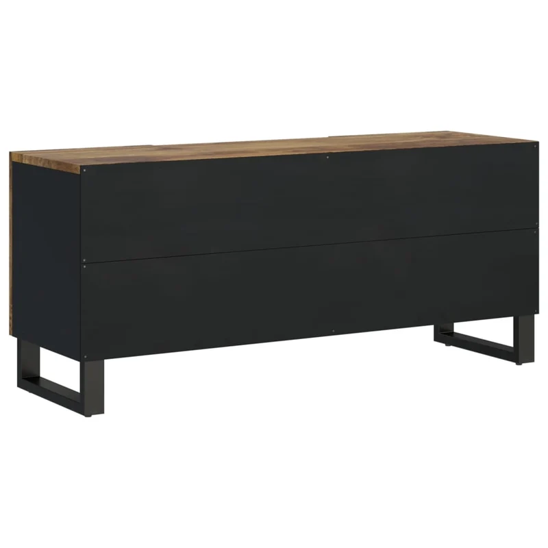 Meuble TV multimédia étagère télévision buffet téléviseur salle à manger salon chambre 105 x 33,5 x 46 cm bois de manguier et d'ingénierie brun 02_0025682