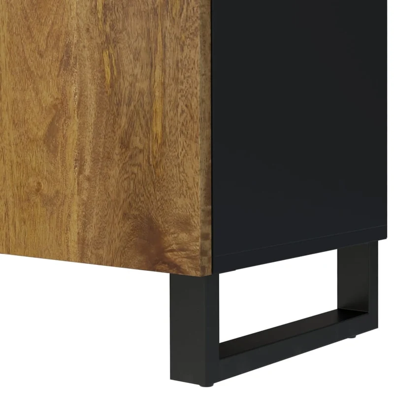 Meuble TV multimédia étagère télévision buffet téléviseur salle à manger salon chambre 105 x 33,5 x 46 cm bois de manguier et d'ingénierie brun 02_0025682