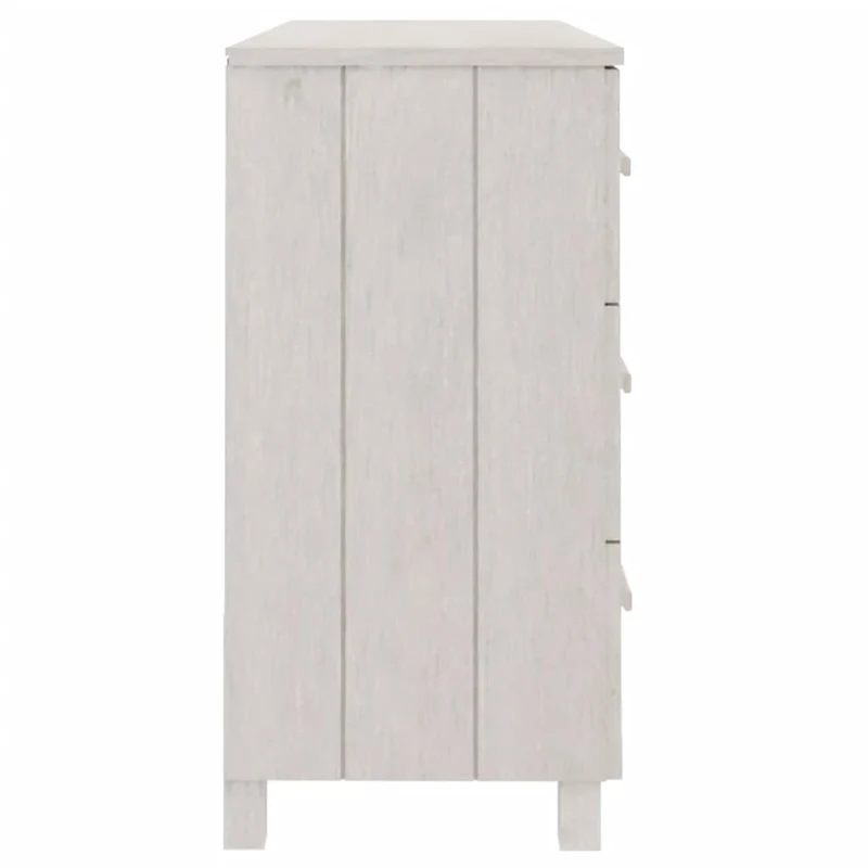 Buffet bahut commode armoire meuble de rangement organisateur cuisine salle de séjour salon 113 x 40 x 80 cm bois massif de pin blanc 02_0035771