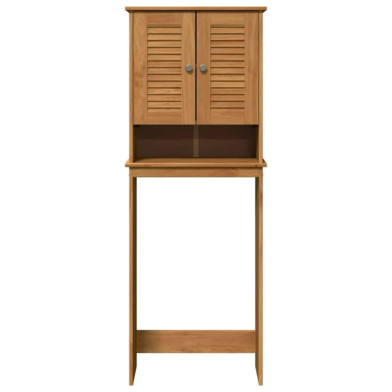 Armoire au-dessus des toilettes design moderne mural 60 x 27 x 161 cm rangement optimal en pin massif marron 02_0057919