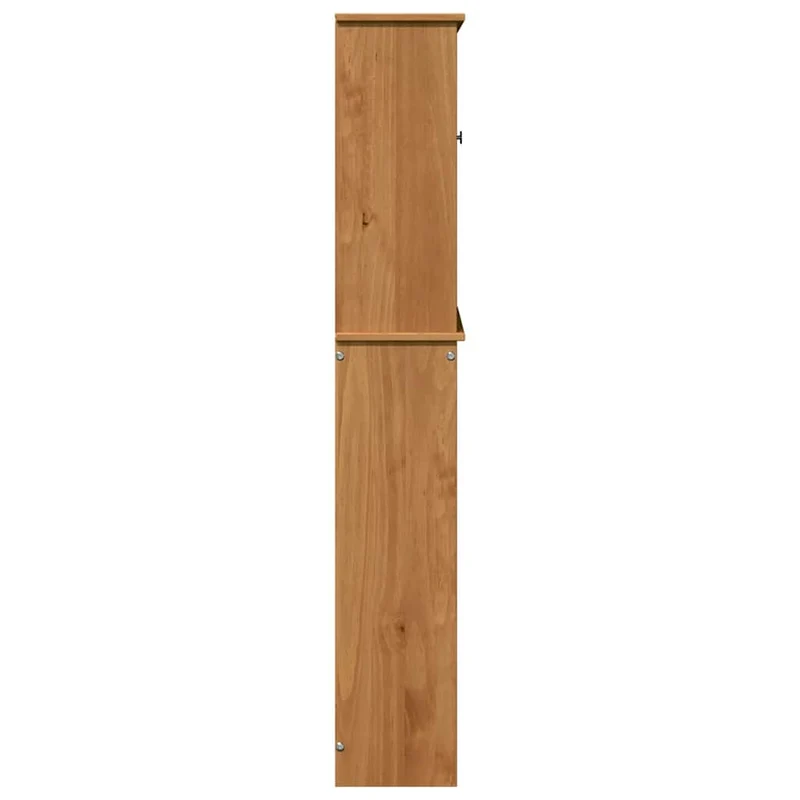 Armoire au-dessus des toilettes design moderne mural 60 x 27 x 161 cm rangement optimal en pin massif marron 02_0057919