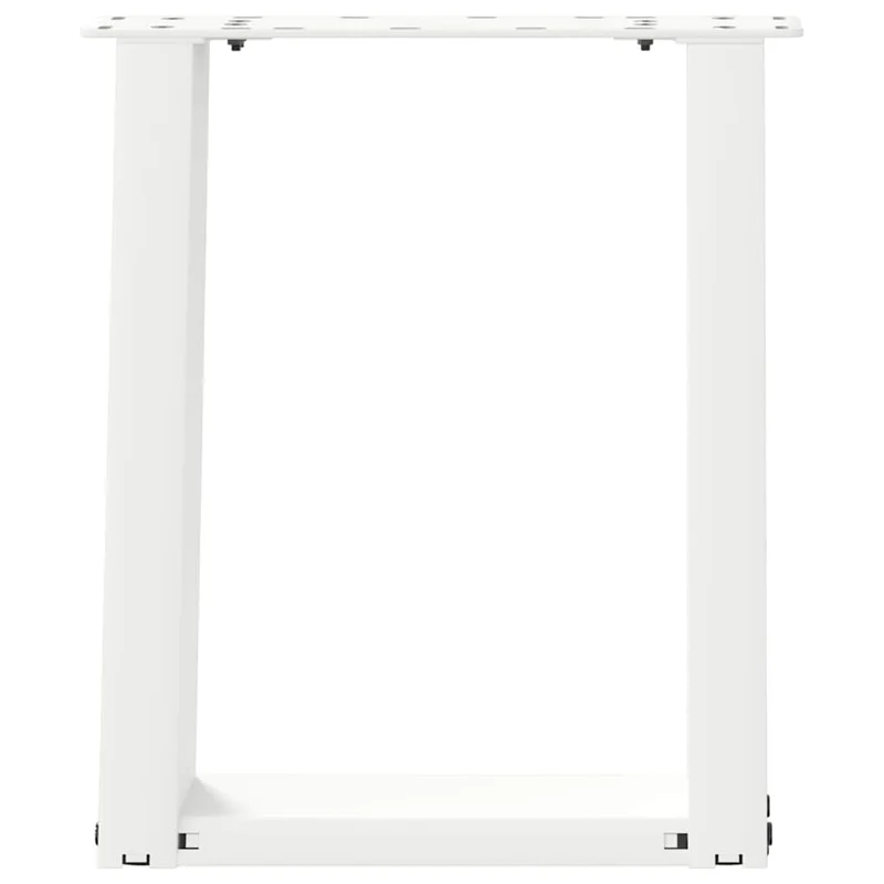 Lot de 2 pieds de table basse en U design moderne 38 x 42-43 cm avec niveleurs ajustables en acier blanc 02_0057045