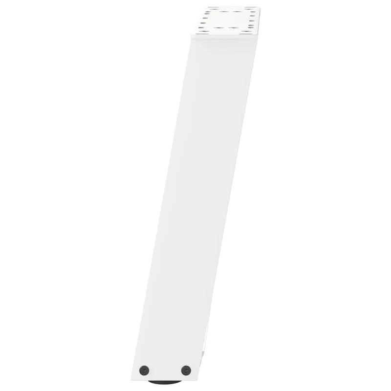 Lot de 2 pieds de table basse en U design moderne 38 x 42-43 cm avec niveleurs ajustables en acier blanc 02_0057045