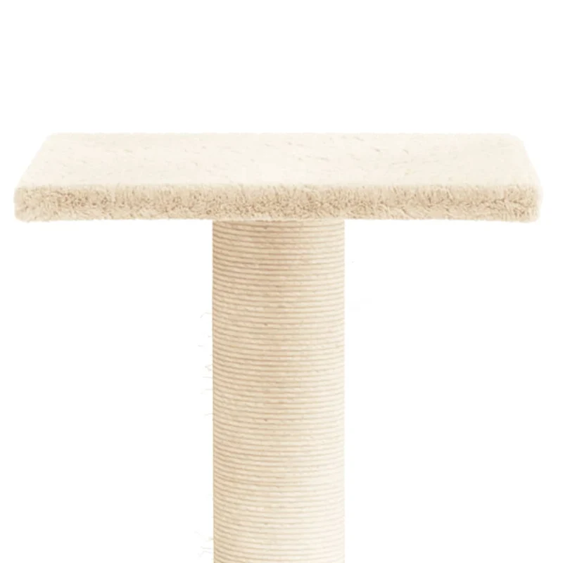 Arbre à chat meuble tour grimper jouet grattage grattoir escalade plateforme avec plate-forme 38 cm crème 02_0022727
