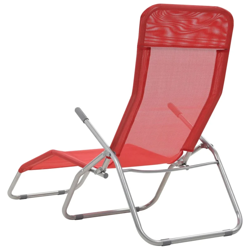 Chaises longues pliables 2 pièces textilène rouge 02_0011952