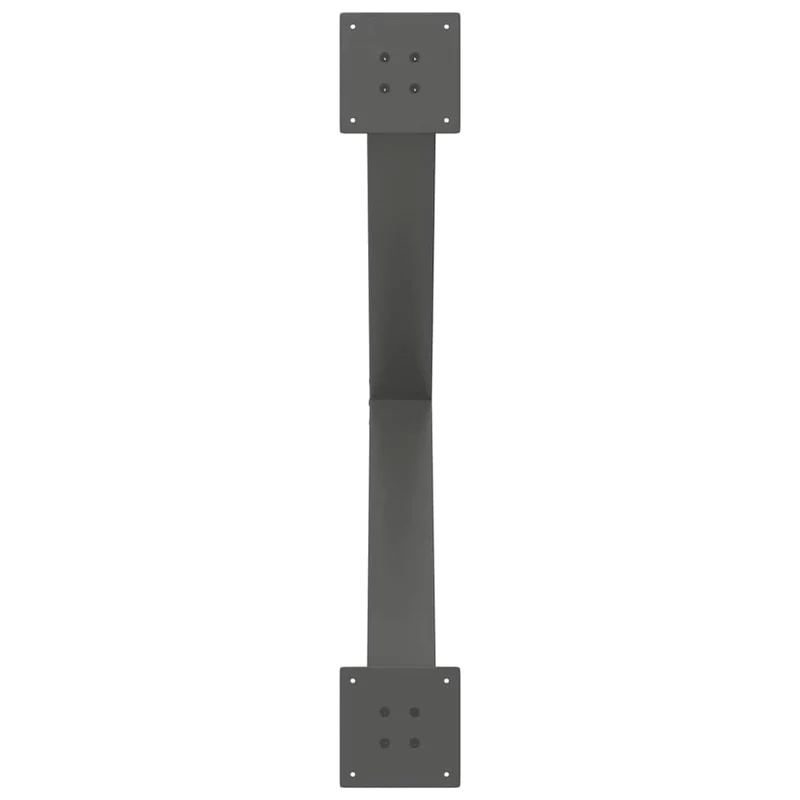Lot de 3 pieds de table à manger en X 90 x 72-73 cm avec niveleurs ajustables style moderne en acier anthracite 02_0057268