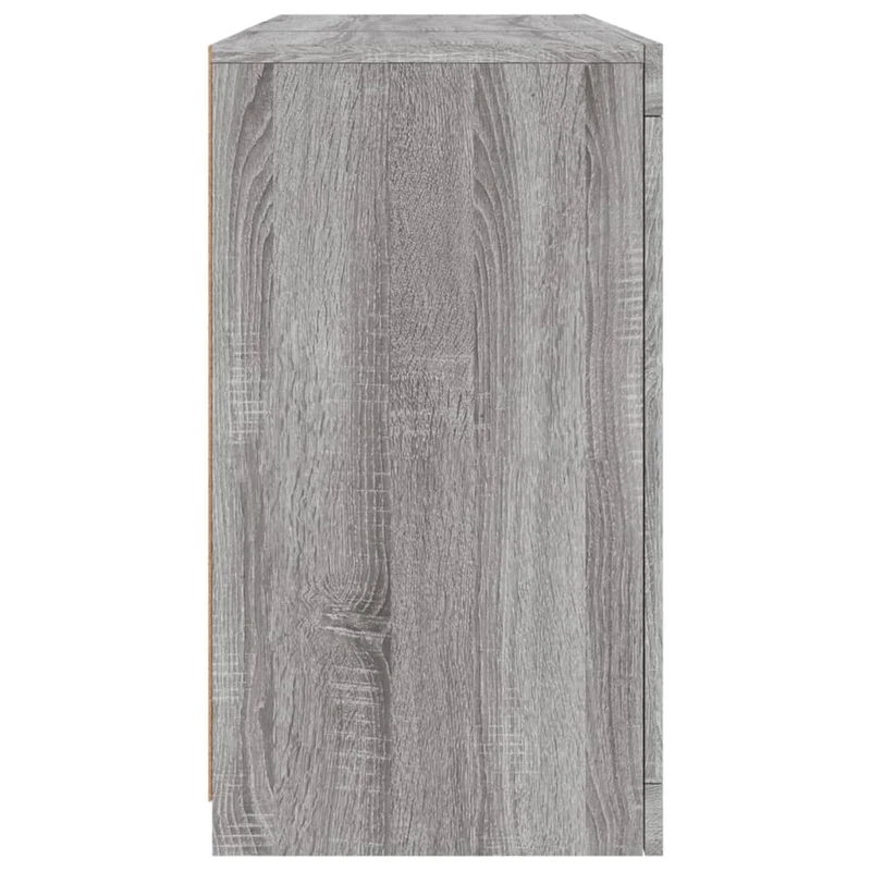 Buffet bahut commode armoire meuble de rangement organisateur cuisine salle de séjour salon avec lumières LED sonoma 123 x 37 x 67 cm gris 02_0030051