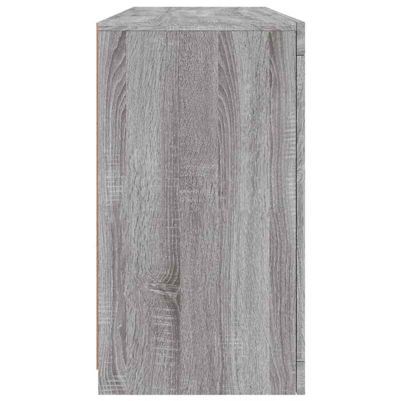 Buffet bahut commode armoire meuble de rangement organisateur cuisine salle de séjour salon avec lumières LED sonoma 142,5 x 37 x 67 cm gris 02_0030052