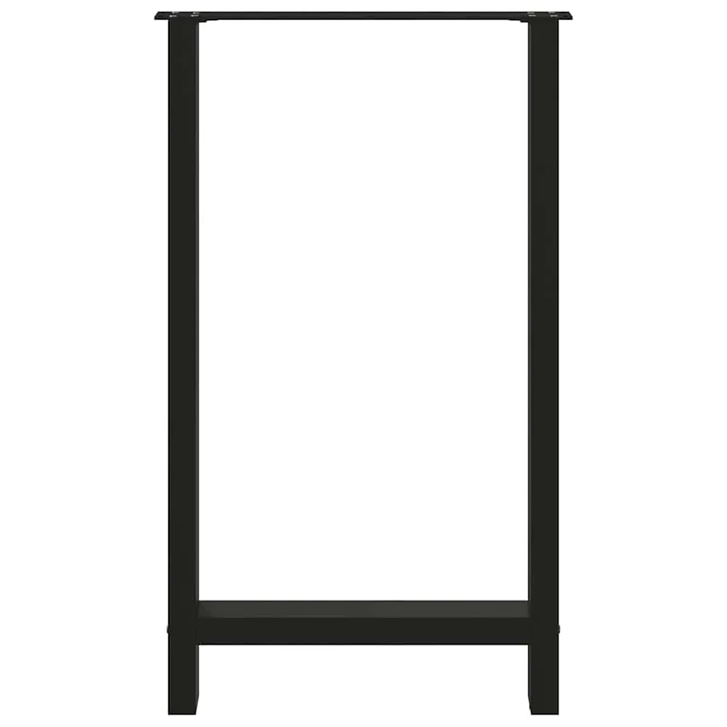 Lot de 2 pieds de table de bar modernes 60 x 100 cm avec nivelleurs réglables en acier thermolaqué noir 02_0057584