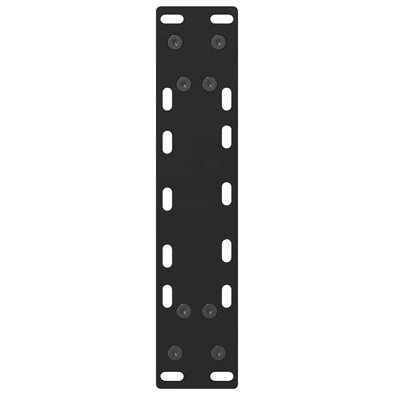 Lot de 2 pieds de console réglables modernes 28 x 73 cm en acier noir 02_0057532