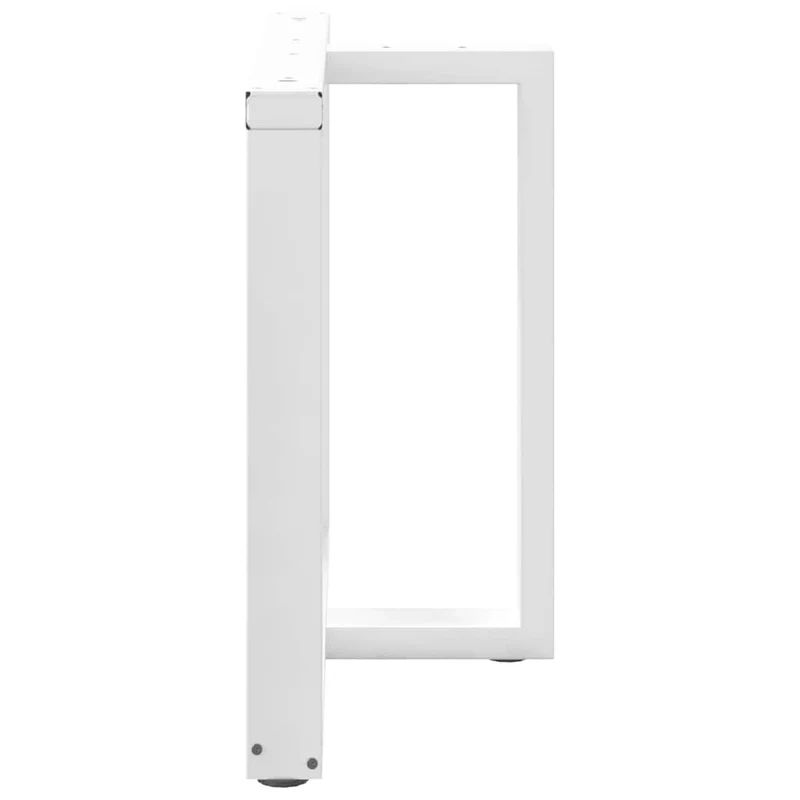 Lot de 2 pieds de table à manger en T réglables 100 x 35 x 73 cm moderne en acier blanc 02_0057335