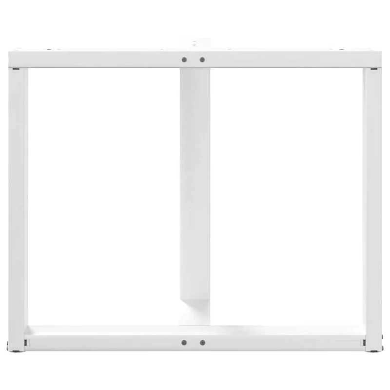 Lot de 2 pieds de table à manger en T réglables 100 x 35 x 73 cm moderne en acier blanc 02_0057335