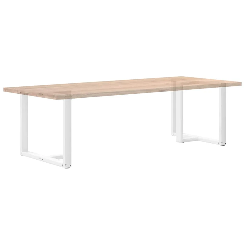 Lot de 2 pieds de table à manger en T réglables 100 x 35 x 73 cm moderne en acier blanc 02_0057335
