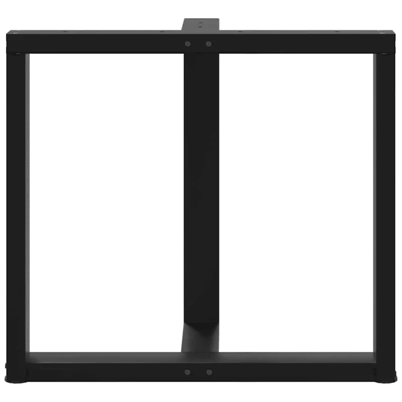Lot de 2 pieds de table à manger en T ajustables 70 x 35 x 73 cm en acier noir 02_0057324