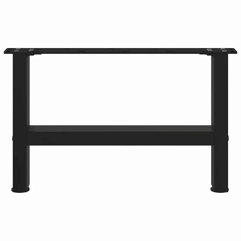 Lot de 2 pieds de table basse carrés réglables 50 x 30 cm en acier noir 02_0057500
