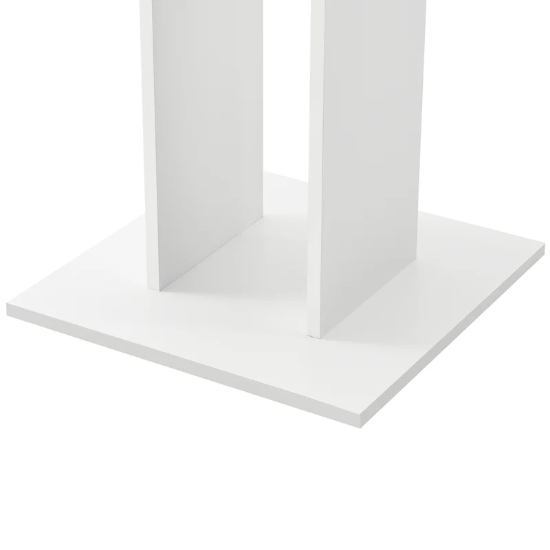 Table à manger de forme carrée table design pour salle à manger cuisine salon panneau de particules mélaminé 65 x 65 x 78 cm blanc mat 03_0006121