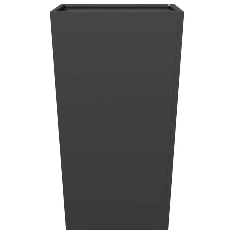Jardinière bac lit surélevé plantes fleurs jardin terrasses lot de 2 45 x 45 x 75 cm acier noir 02_0038980