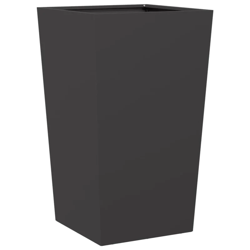 Jardinière bac lit surélevé plantes fleurs jardin terrasses lot de 2 45 x 45 x 75 cm acier noir 02_0038980
