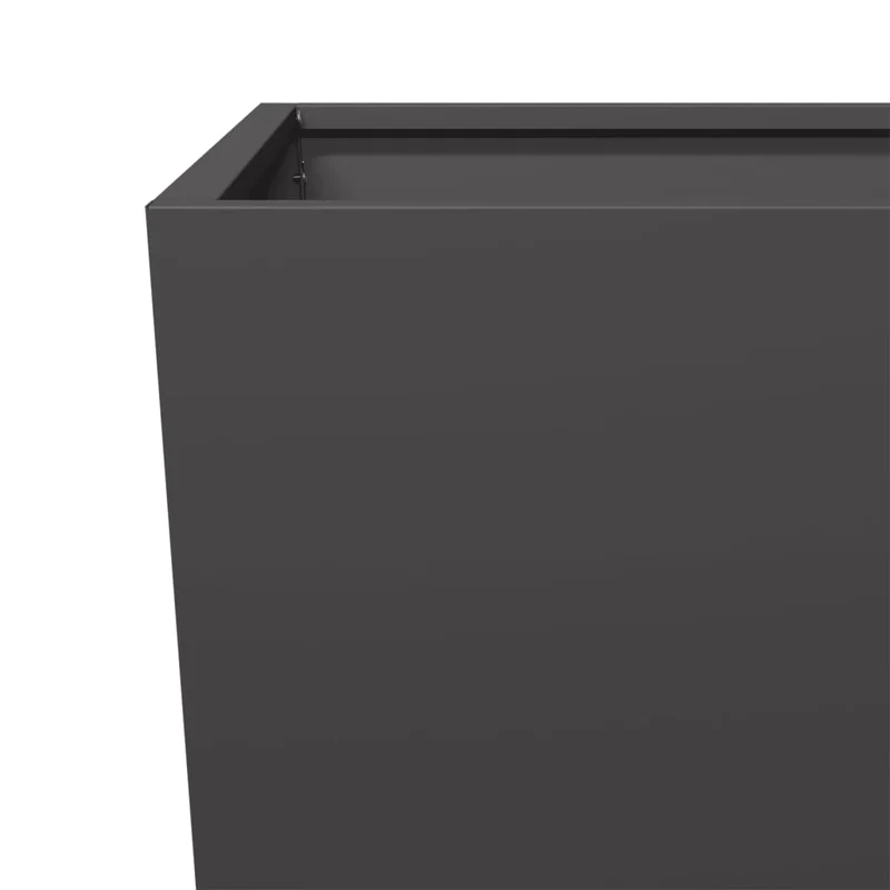 Jardinière bac lit surélevé plantes fleurs jardin terrasses lot de 2 45 x 45 x 75 cm acier noir 02_0038980
