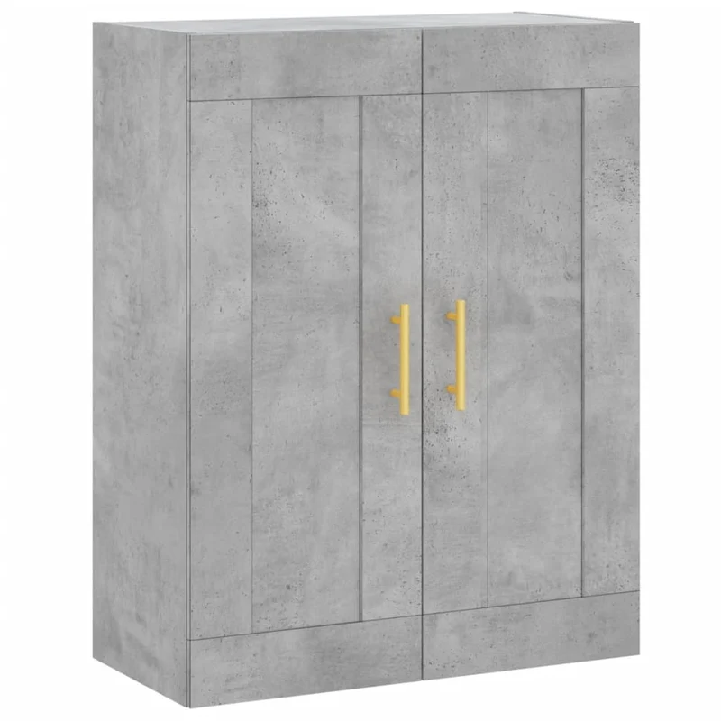 Buffet bahut commode armoire meuble de rangement organisateur cuisine salle de séjour salon haut 69,5 x 34 x 180 cm bois d'ingénierie gris 02_0034591