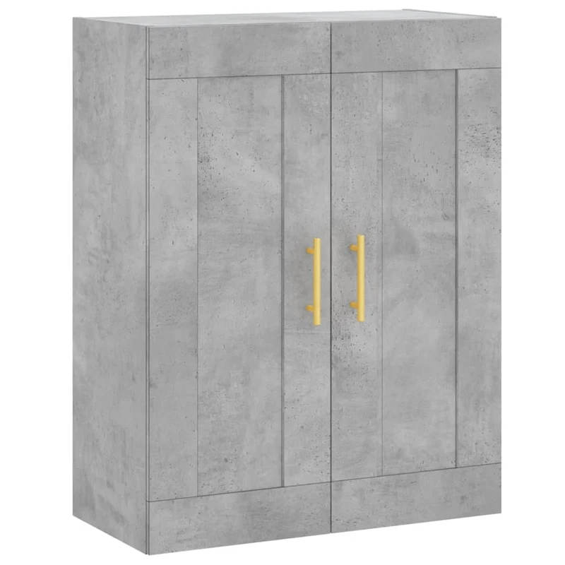 Buffet bahut commode armoire meuble de rangement organisateur cuisine salle de séjour salon haut 69,5 x 34 x 180 cm bois d'ingénierie gris 02_0034595