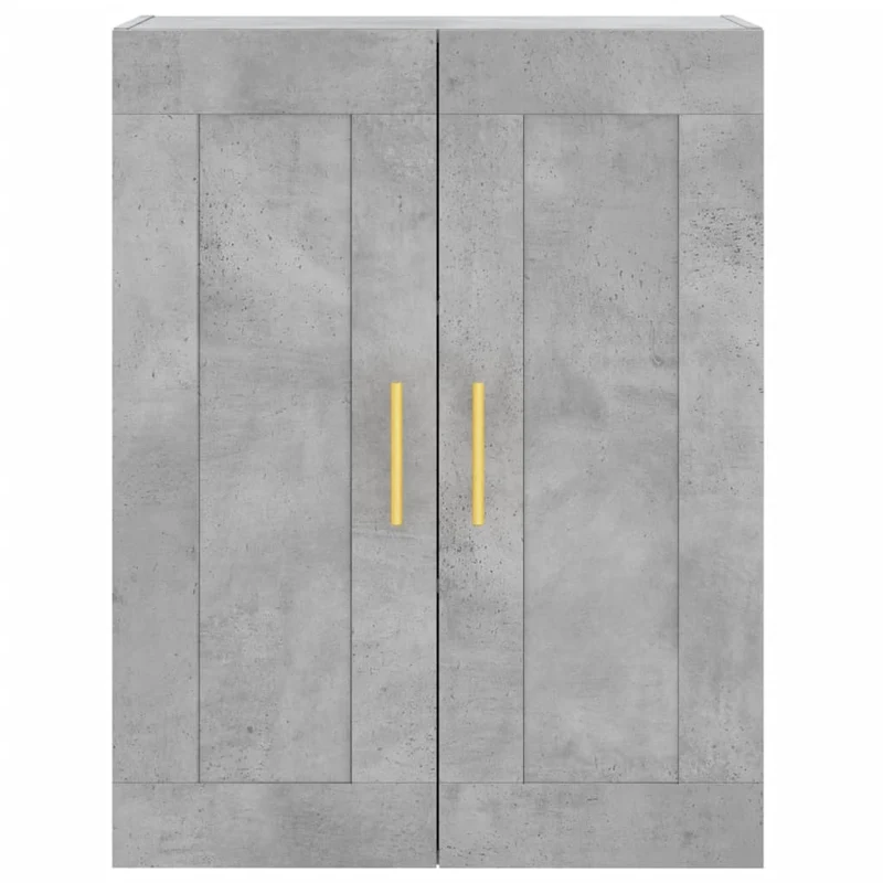 Buffet bahut commode armoire meuble de rangement organisateur cuisine salle de séjour salon haut 69,5 x 34 x 180 cm bois d'ingénierie gris 02_0034595