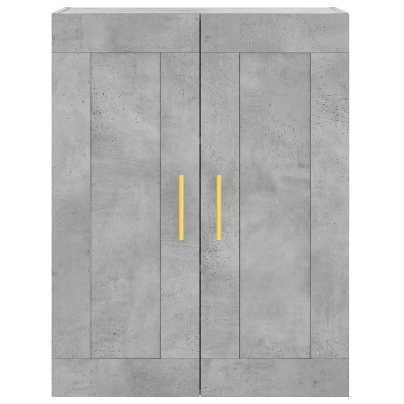 Buffet bahut commode armoire meuble de rangement organisateur cuisine salle de séjour salon haut 69,5 x 34 x 180 cm bois d'ingénierie gris 02_0034548