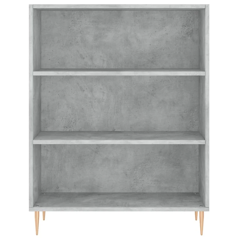 Buffet bahut commode armoire meuble de rangement organisateur cuisine salle de séjour salon haut 69,5 x 34 x 180 cm bois d'ingénierie gris 02_0034548