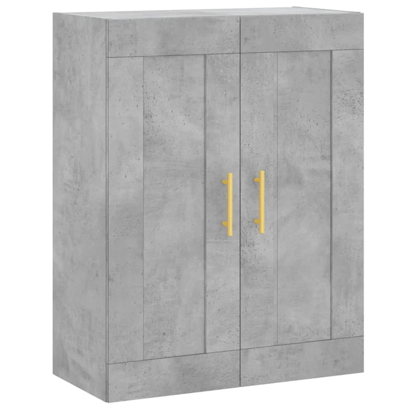 Buffet bahut commode armoire meuble de rangement organisateur cuisine salle de séjour salon haut 69,5 x 34 x 180 cm bois d'ingénierie gris 02_0034495