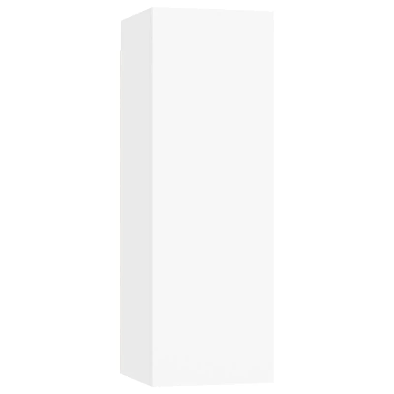 Ensemble de meubles armoire buffet TV télévision salon chambre séjour 8 pièces bois d'ingénierie blanc 02_0025229
